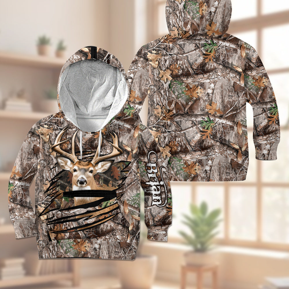 Passionné de chasse - Sweat à capuche et pantalon de jogging personnalisés pour enfant