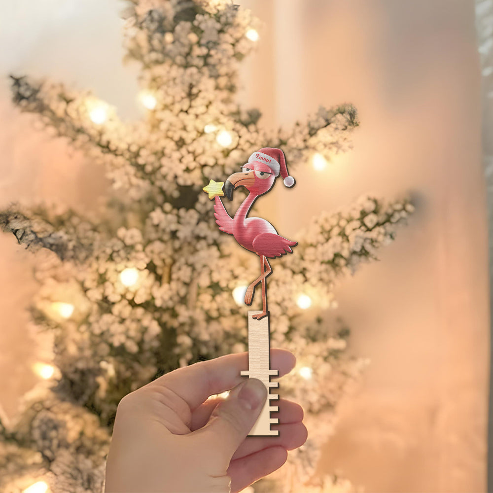 Funny Falmingo - Personalized Flamingo Tree Topper