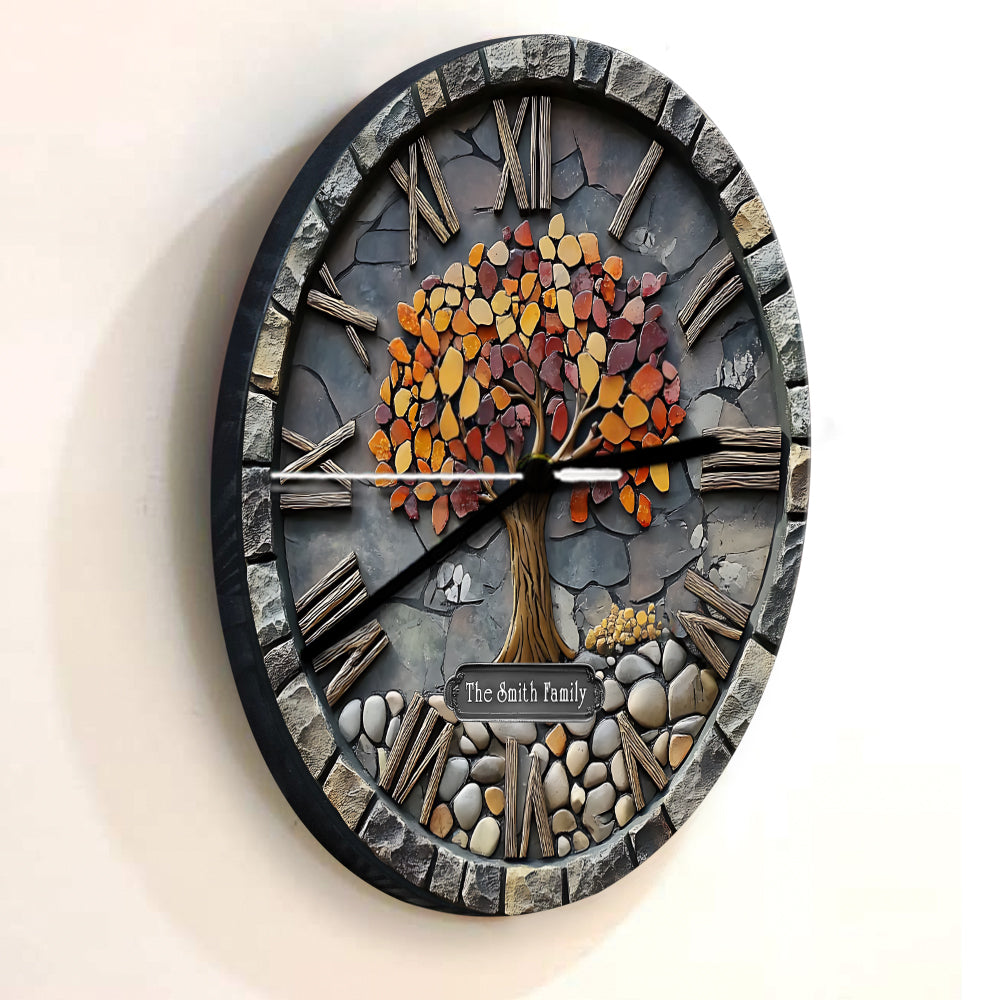 Time With Family Is Priceless - Personalized Family Wall Clock