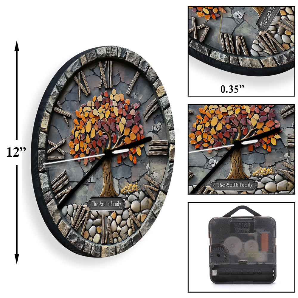 Time With Family Is Priceless - Personalized Family Wall Clock