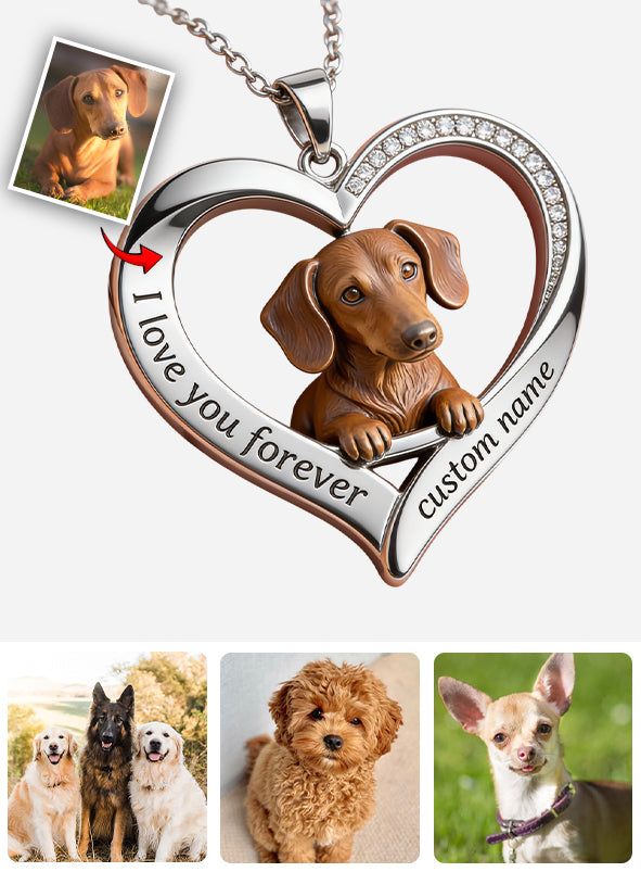 Custom From Any Photo - Personalized Welsh Corgi Shaped Metal Pendant Necklace