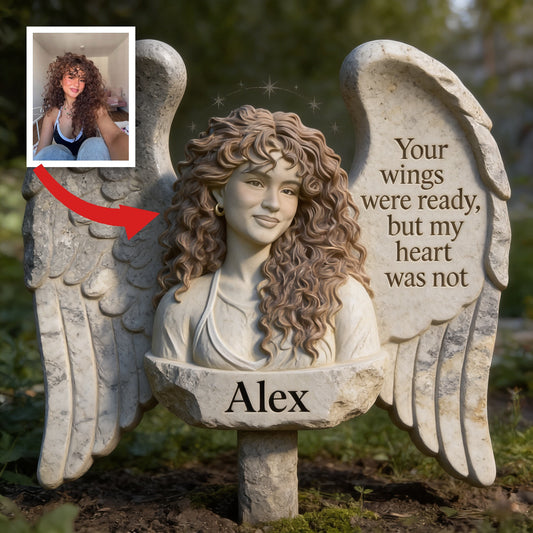 Plaque Acrylique Mémorial Personnalisée pour Fille Latine - 'Vos Ailes Étaient Prêtes' Cadeau de Souvenir