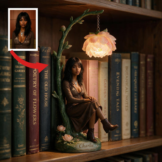 Lampe de bibliothèque personnalisée pour femme adulte, cadeau unique pour les amoureux des livres