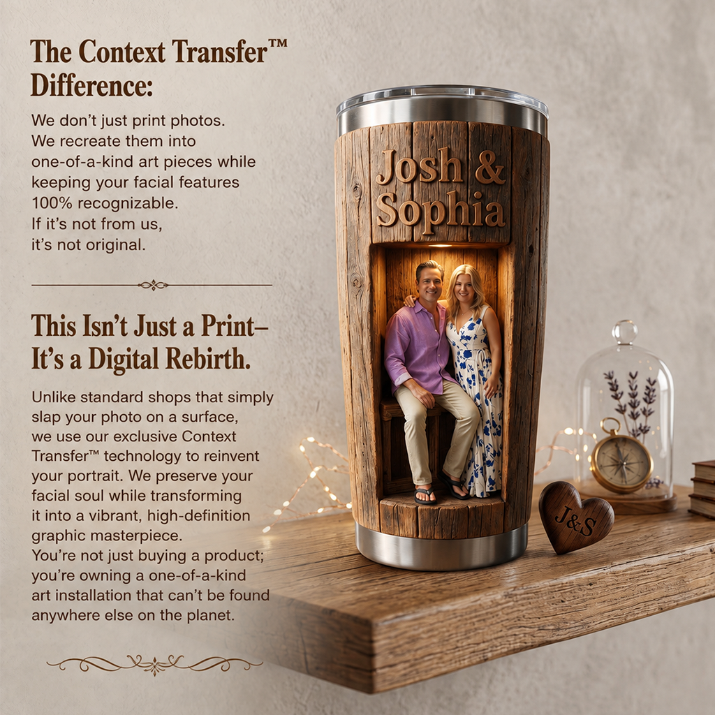 Personalized Rustic 3D Young Black Couple Selfie Tumbler - 'You & Me We Got This' Romantic Custom Couple Anniversary Gift