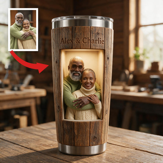 Personalized 'You & Me We Got This' Loving Elderly Black Couple Tumbler - Thoughtful Anniversary Gift for Longtime Married Partners