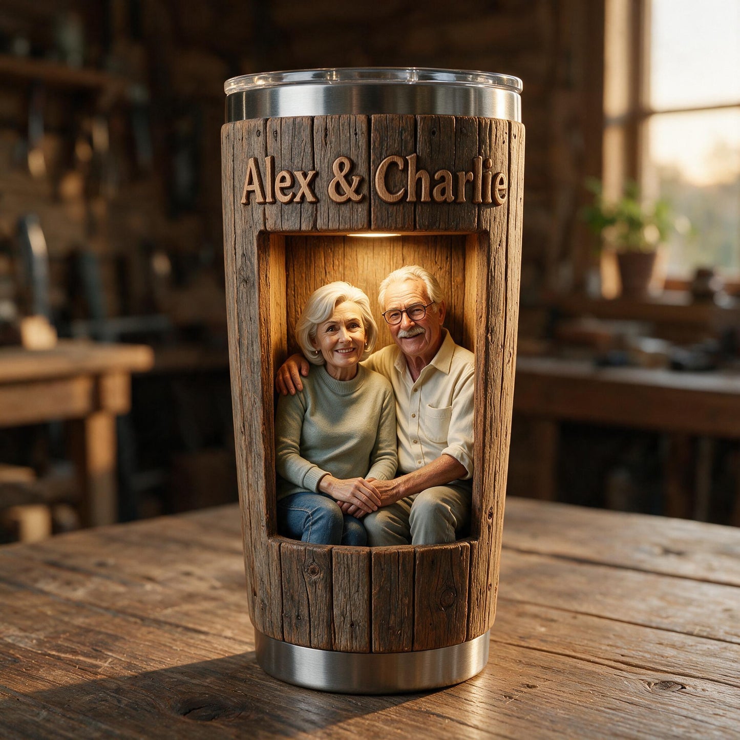 Rustic Personalized Elderly Couple Tumbler - 'You & Me We Got This' Custom Anniversary Gift For Longtime Married Partners