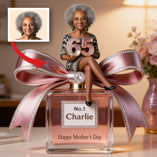 Plaque Acrylique Personnalisée pour Femme Noire Senior 65e Anniversaire Cadeau Décor de Bureau pour la Fête des Mères