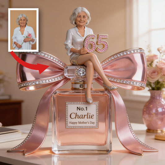 Plaque Acrylique Personnalisée pour Femme Senior 65e Anniversaire, Cadeau Unique pour Maman ou Grand-Mère