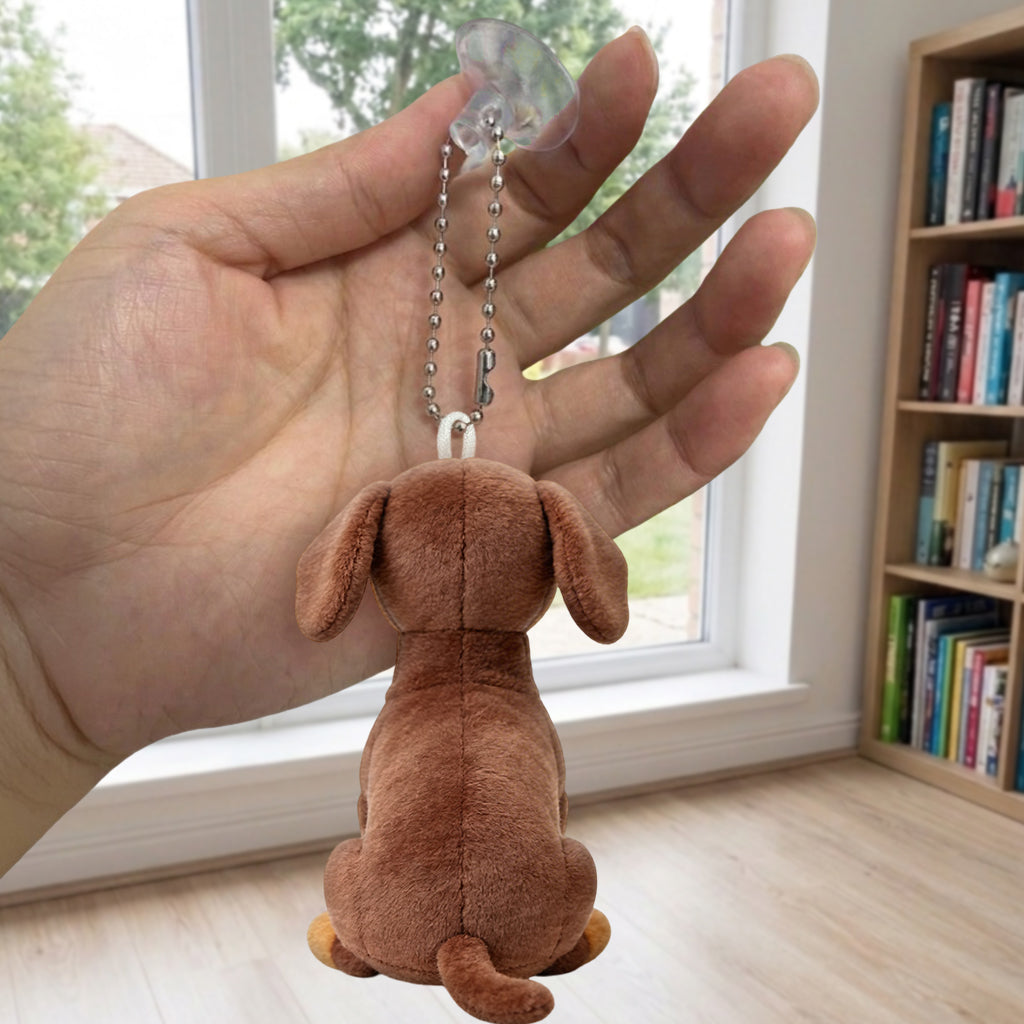 Personalized Fluffy Golden Retriever Plush Keychain, Custom Name Dog Charm Gift for Golden Retriever Lovers