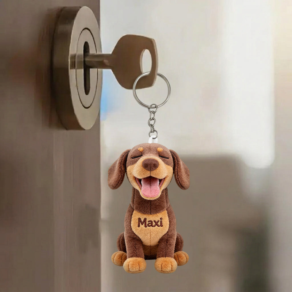 Personalized Fluffy Shih Tzu Plush Keychain - Custom Dog Lover Gift, Always By My Side Everyday Accessory