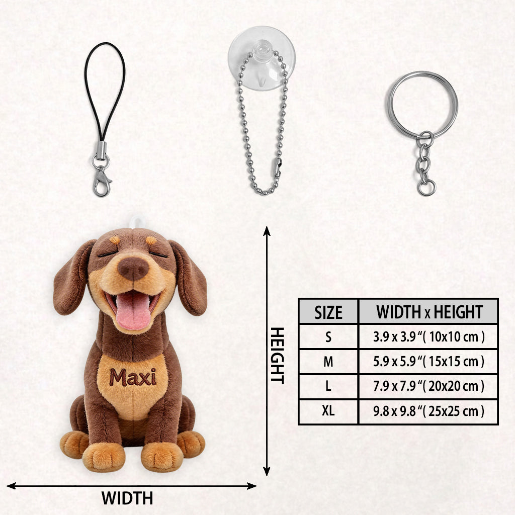 Cute Spotted Dalmatian Puppy Personalized Plush Keychain Custom Dog Lover Gift Bag Charm Accessory