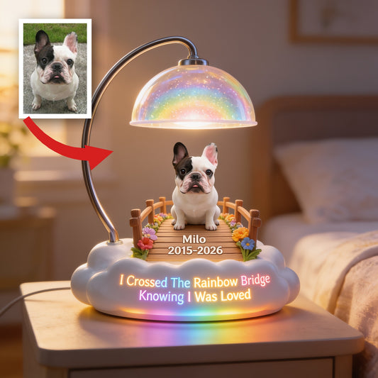 Lampe de nuit LED acrylique personnalisée pour Bulldog Français - Souvenir
