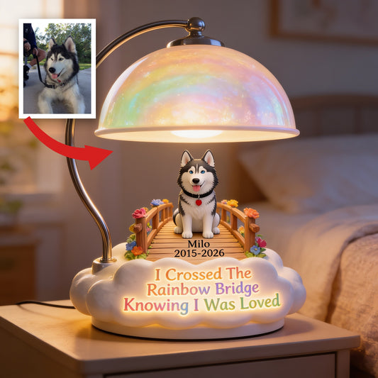Lampe de Nuit LED Acrylique Personnalisée en Hommage à votre Husky Sibérien
