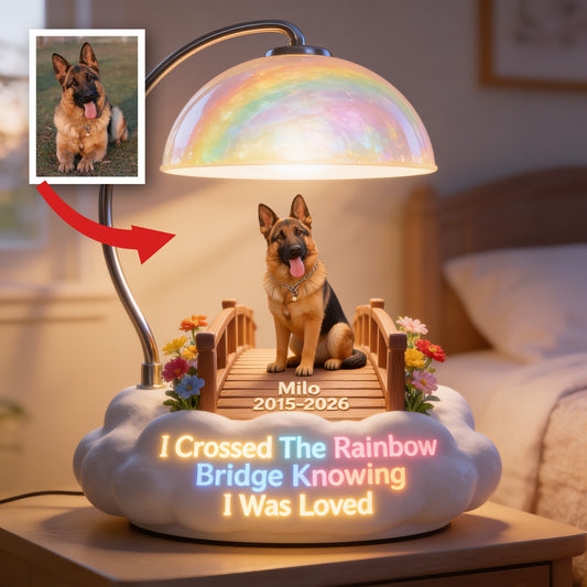 Lampe de nuit LED acrylique personnalisée en mémoire de votre berger allemand