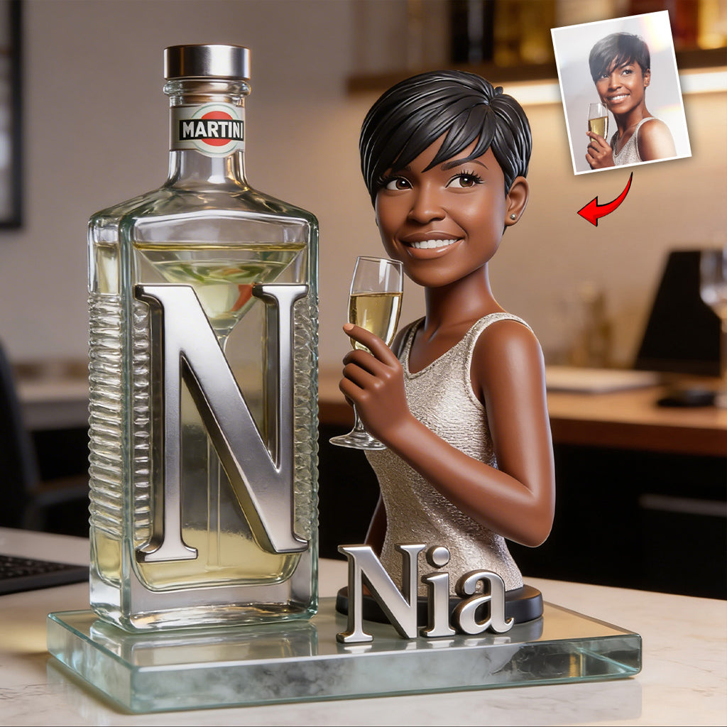 Personalized Wine Loving Senior Black Mom Custom Shaped Acrylic Plaque, Unique Mother's Day Gift for Wine Enthusiast Mom Home Desk Decor