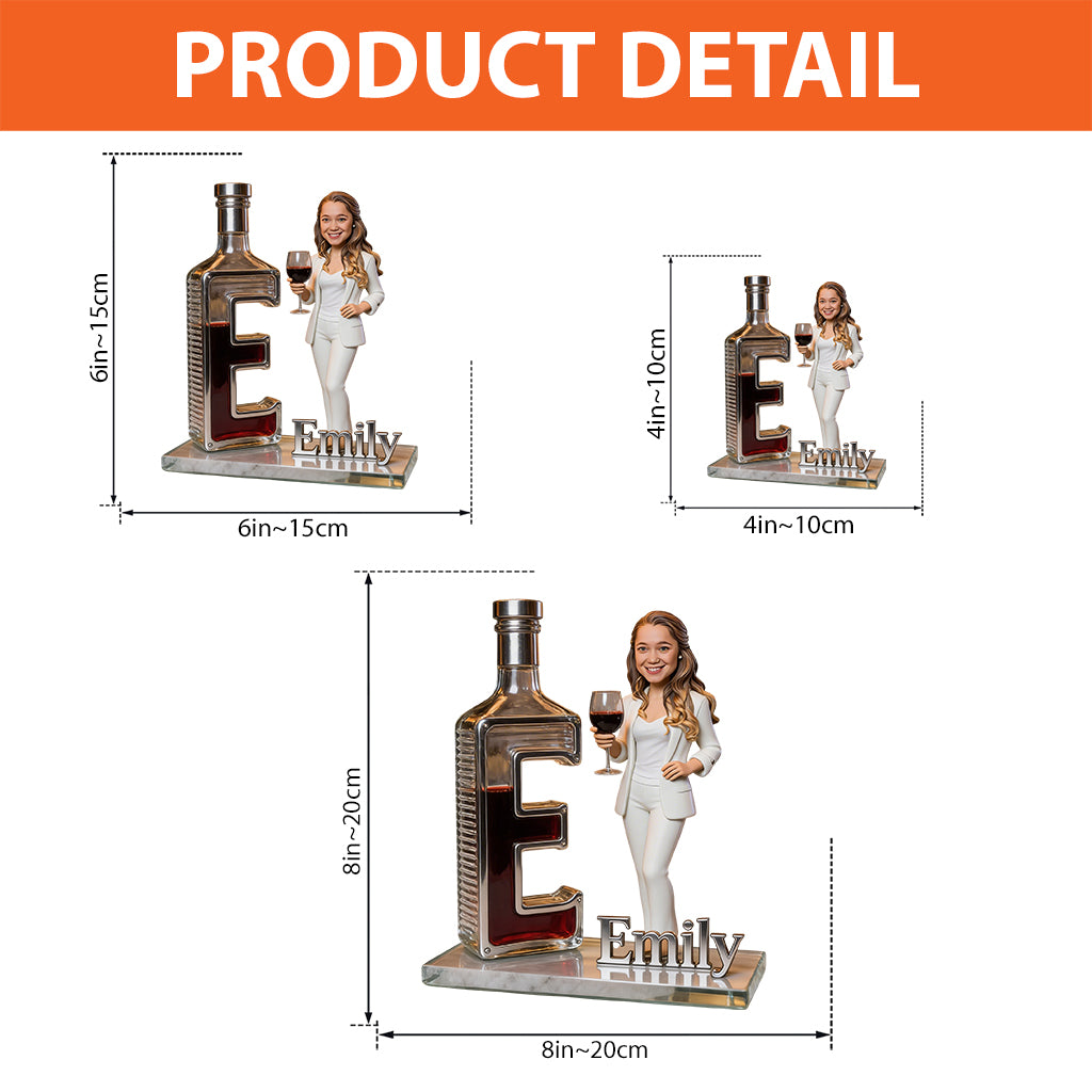 Personalized Wine Loving Latina Mom Custom Shaped Acrylic Plaque - Unique Home Bar Desk Decor Gift for Wine Enthusiast Mom