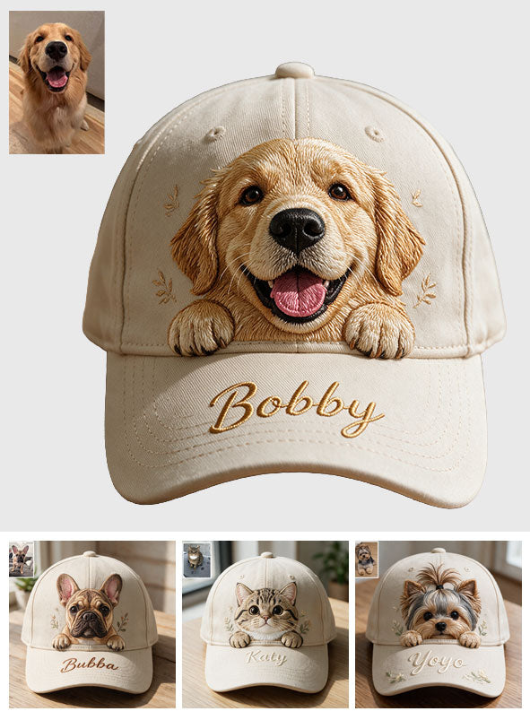 Personalized Embroidered Smiling Shiba Inu Classic Cap, Custom Dog Lover Gift Casual Outdoor Sun Hat