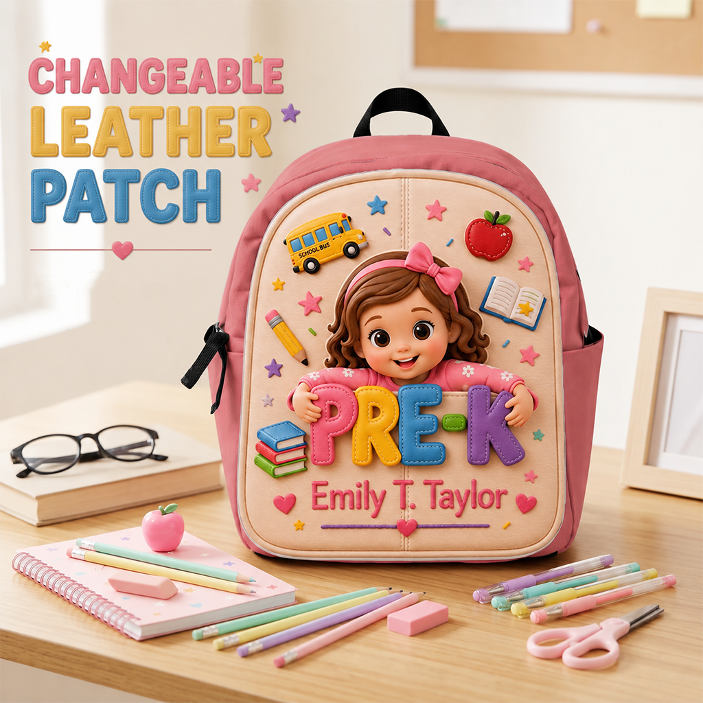 Cute 3D Curly Haired Little Black Girl Personalized Pre-K Backpack, Perfect Back To School Gift For Kids