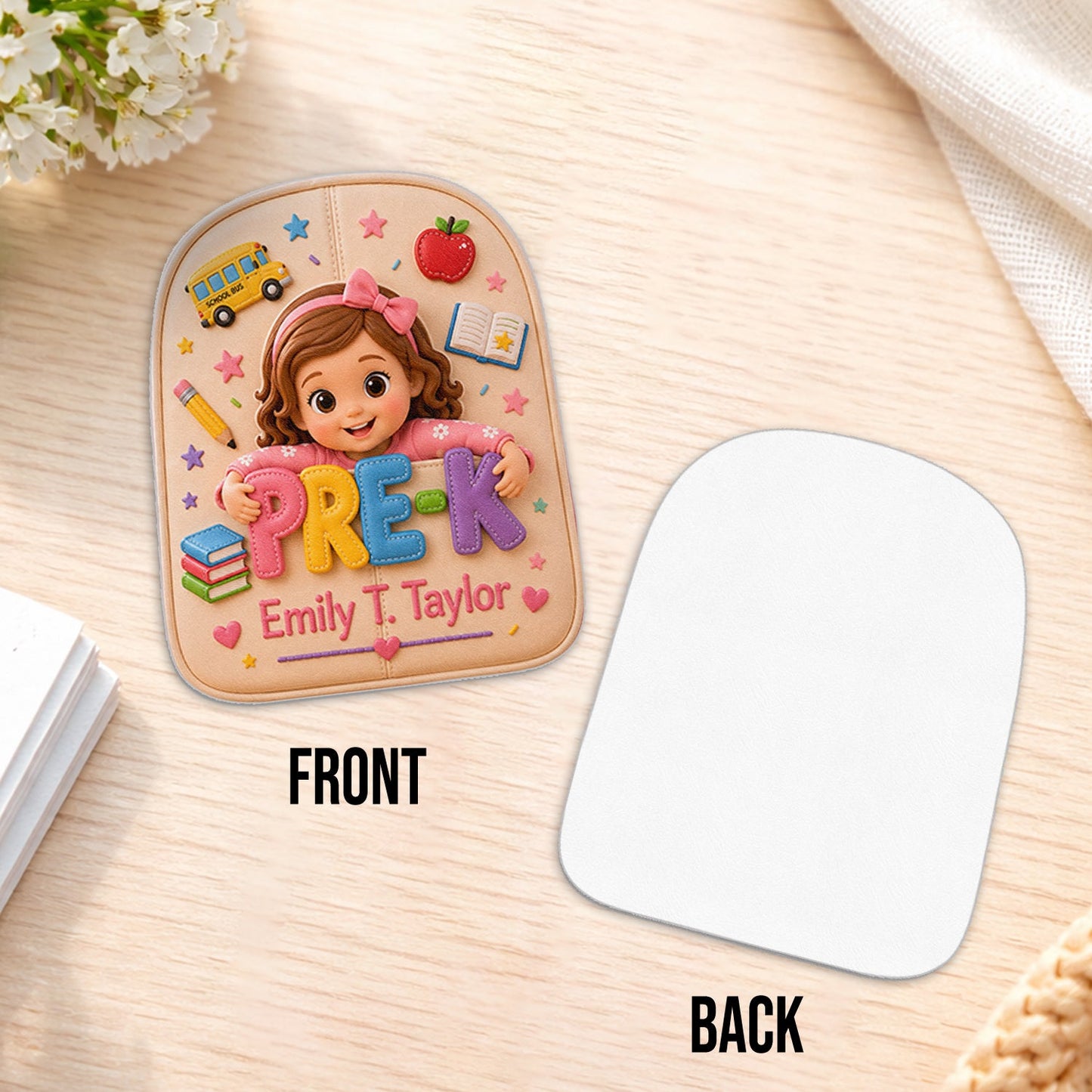 Cute 3D Curly Haired Little Black Girl Personalized Pre-K Backpack, Perfect Back To School Gift For Kids