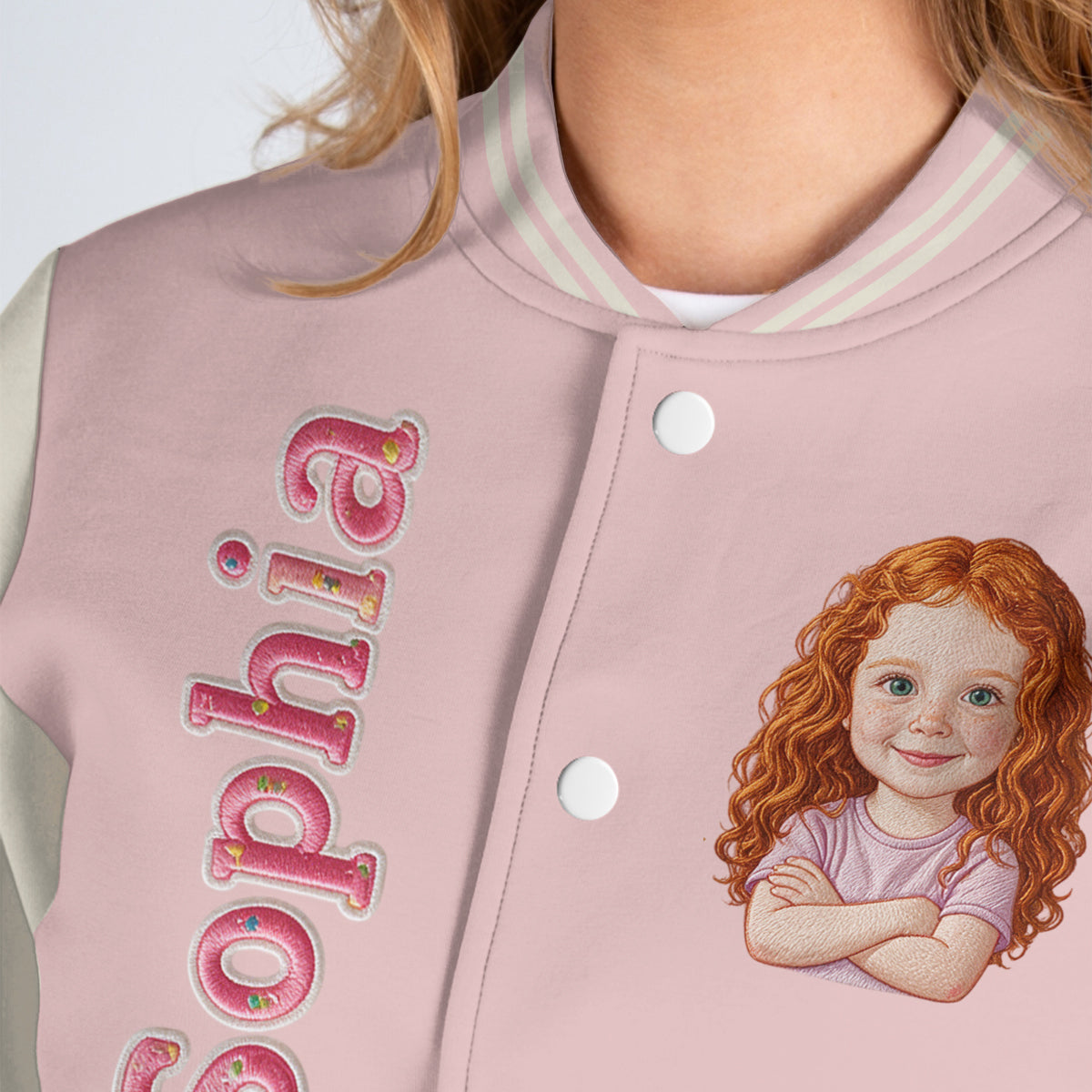 Personalized Little Boy Back To School Varsity Jacket Custom Photo, Name & Grade Embroidered Kids School Gift