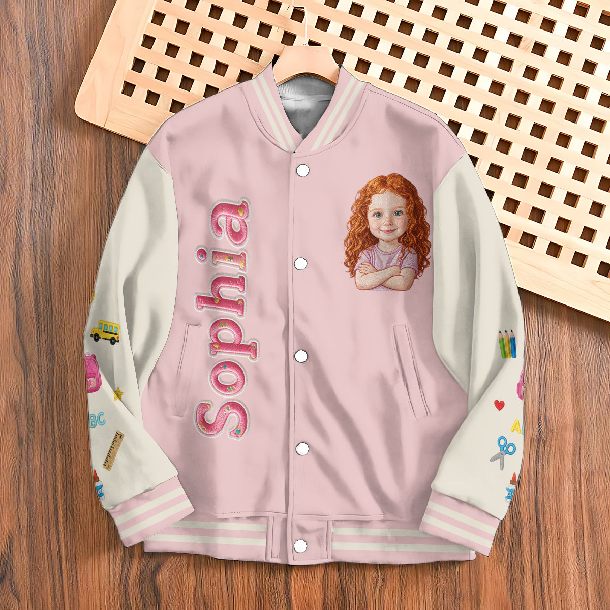 Personalized Little Black Boy Back To School Varsity Jacket Custom Name Grade Kids Casual School Outerwear Gift