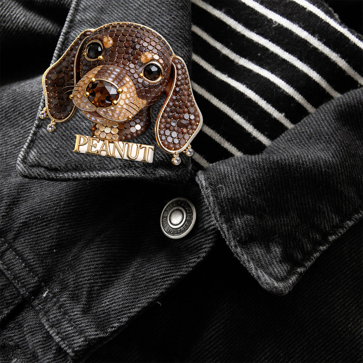 Épinglette Française Bulldog Personnalisée, Cadeau de Nom pour Amoureux de Chiens