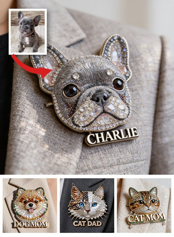 Épinglette Française Bulldog Personnalisée, Cadeau de Nom pour Amoureux de Chiens