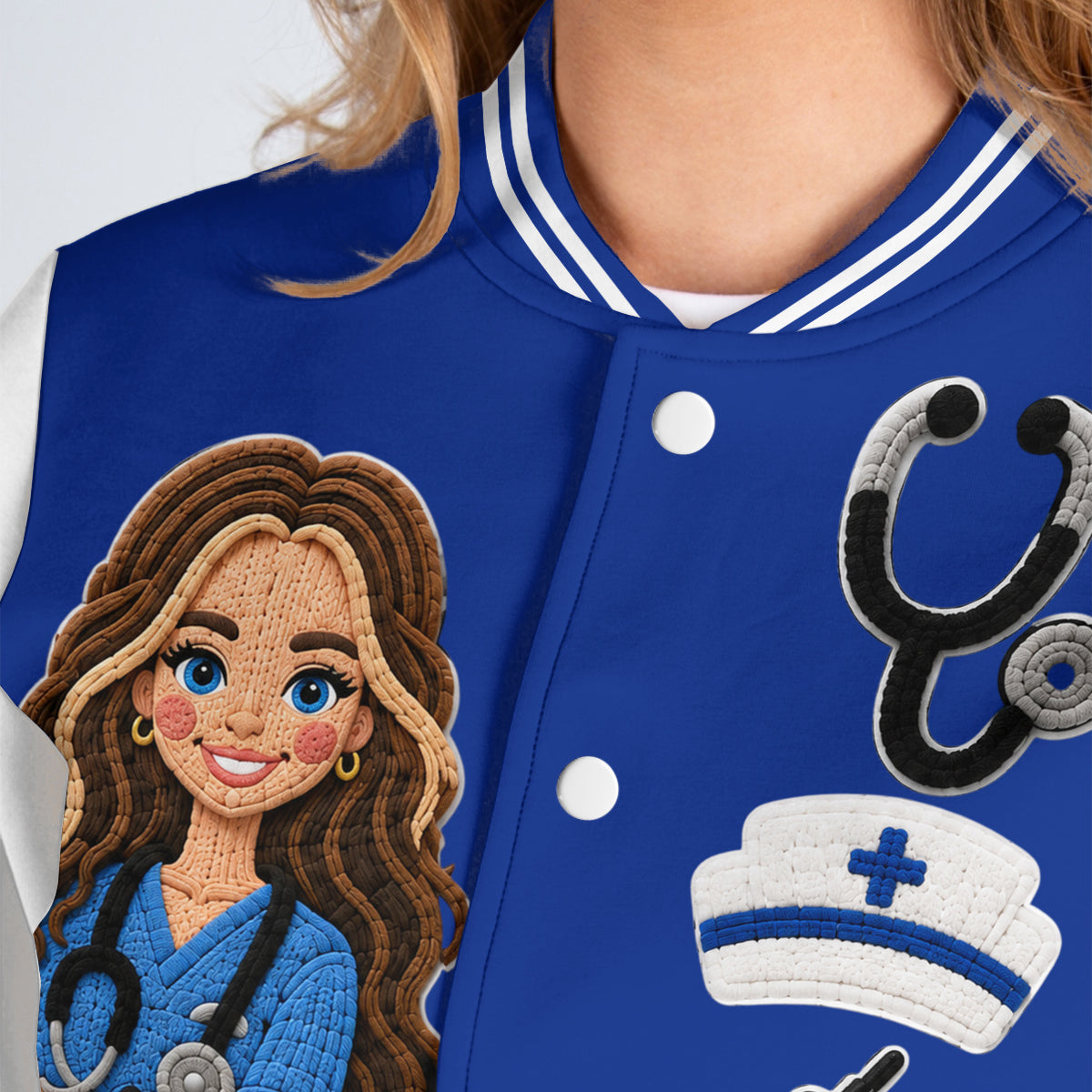 Veste Varsity Infirmière Personnalisée Cadeau Appréciation pour Infirmiers et Travailleurs de la Santé