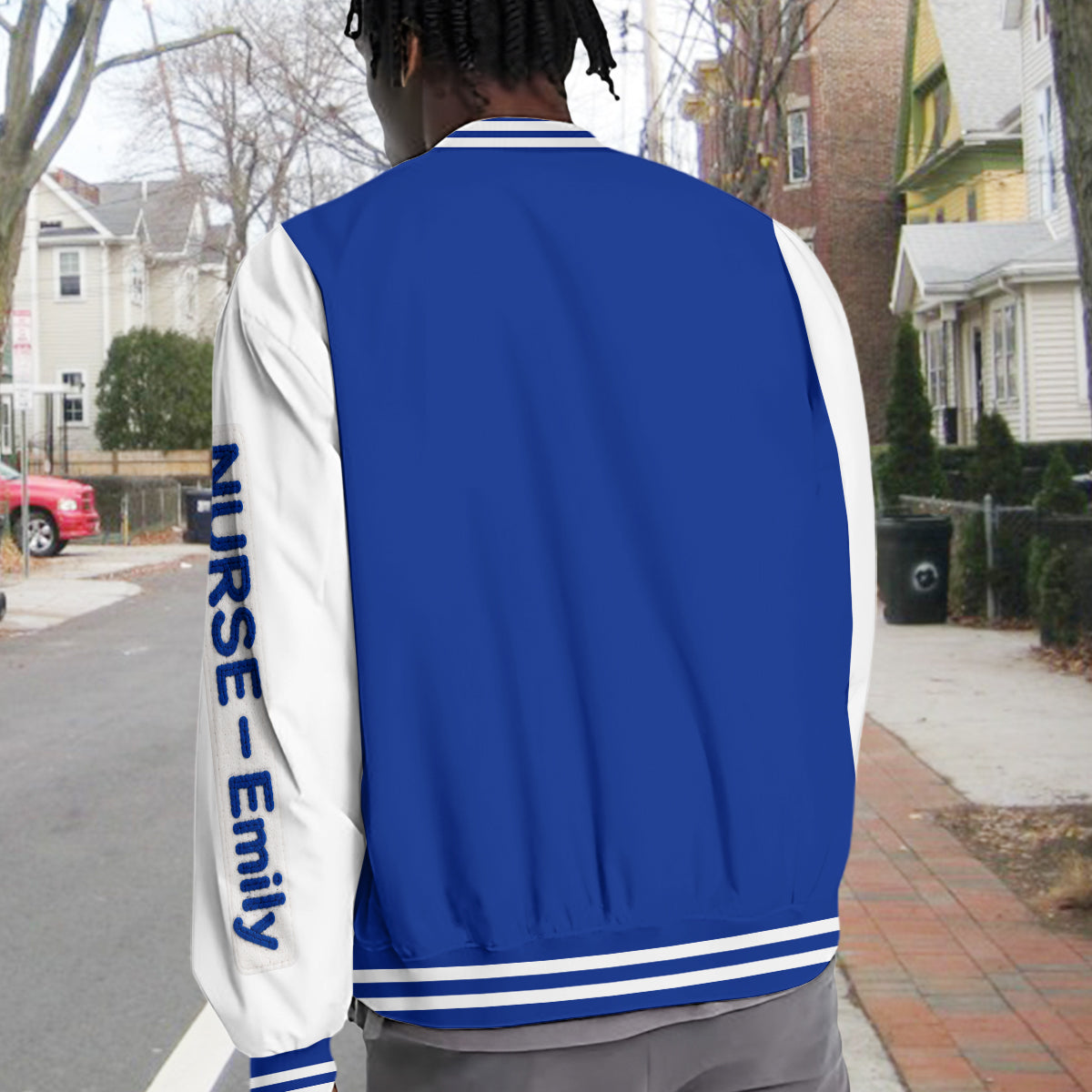 Veste Varsity Infirmière 3D Personnalisée Cadeau Appréciation Vie Infirmière