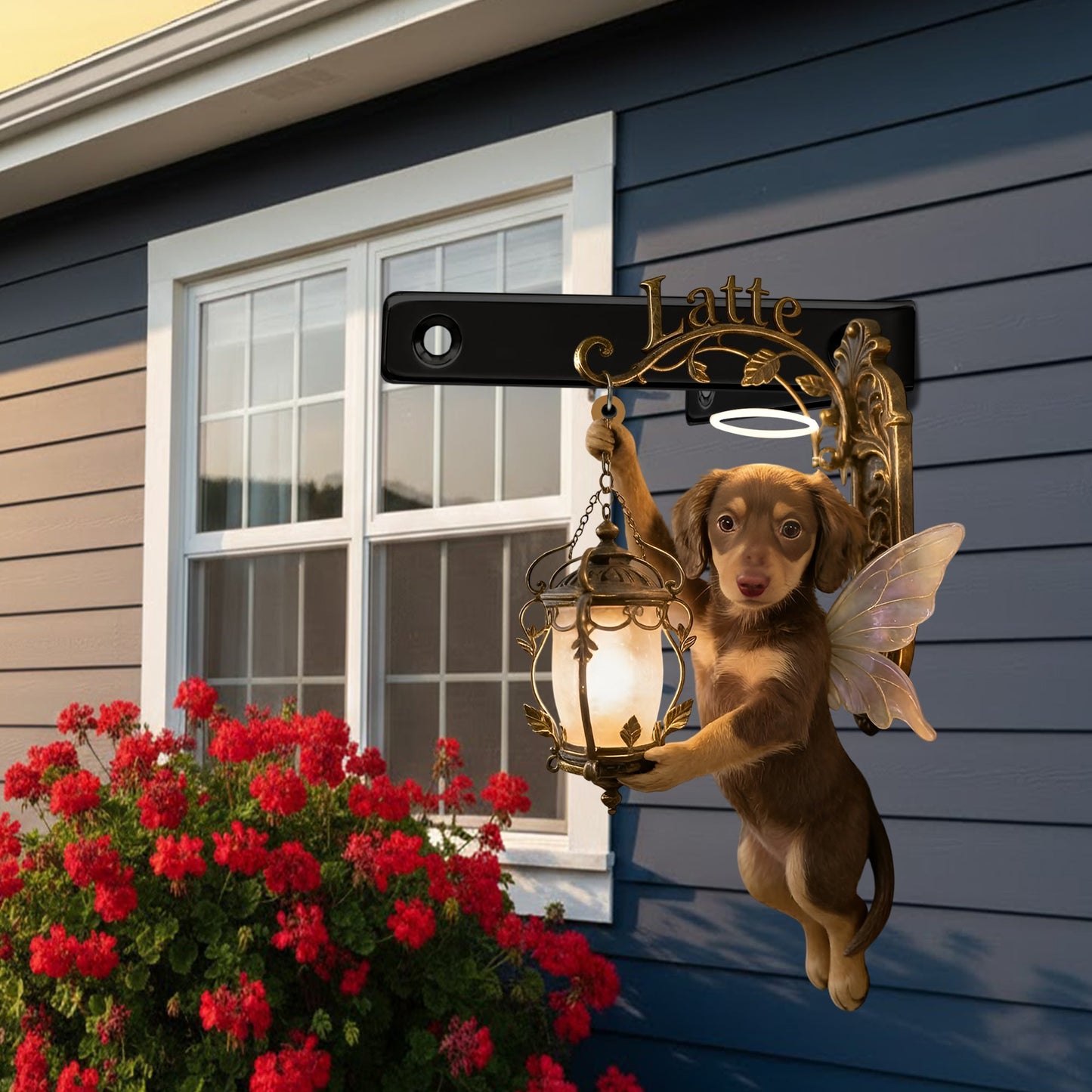 Personalized Angel Poodle Wooden Wall Mount Sign, Cute Curly Fairy Poodle Home Decor Gift for Dog Lovers