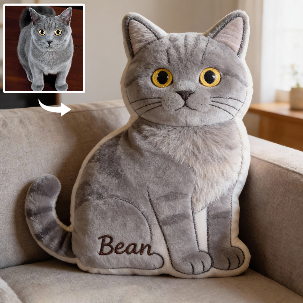 Personalized Blue Eyed Siberian Husky Faux Fur Shaped Pillow, Custom Dog Lover Home Decor Gift