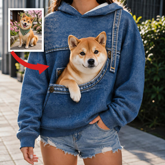 Hoodie mignon Shiba Inu à imprimé intégral - Cadeau personnalisé pour les propriétaires de chiens Shiba Inu