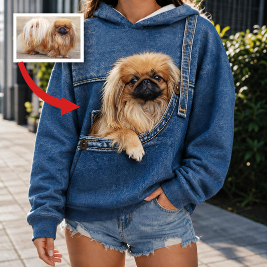 Hoodie Personnalisé Fluffy Tan Shih Tzu, Cadeau Mignon pour Propriétaires de Shih Tzu