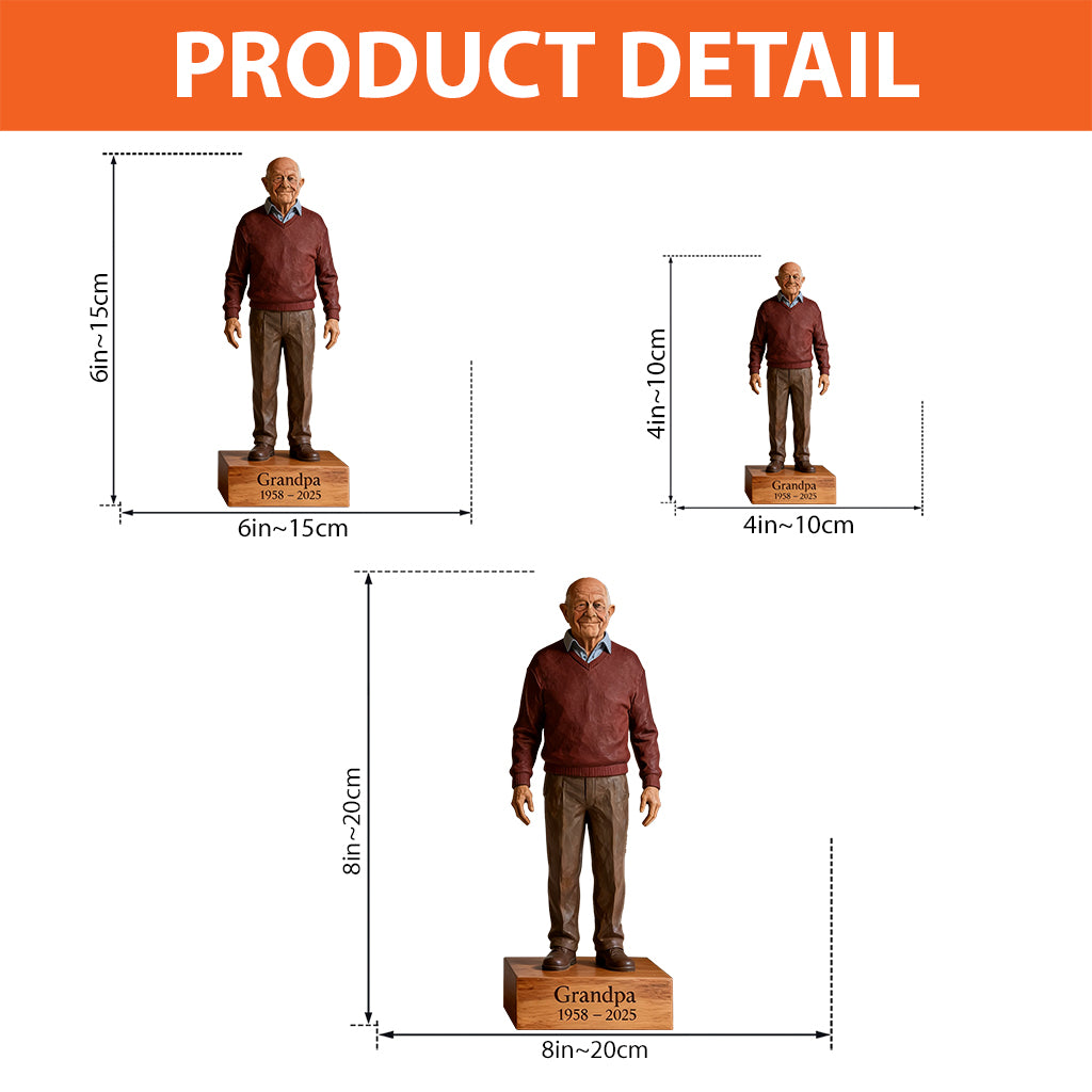 Personalized Older Men Memorial Custom Shaped Acrylic Plaque, Custom Photo Remembrance Keepsake Gift for Home Display