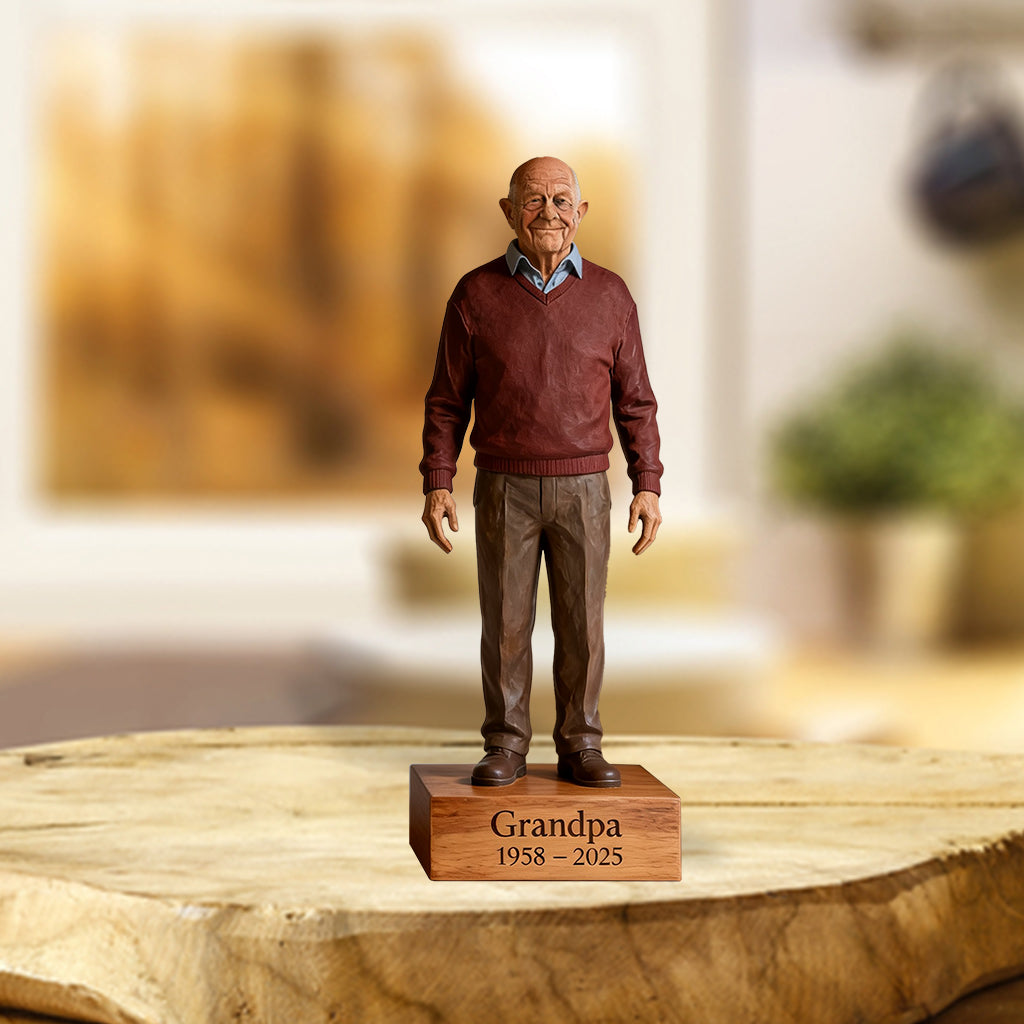 Custom Personalized Older Latina Man Memorial Shaped Acrylic Plaque, Heartfelt Remembrance Keepsake Gift for Loved Ones