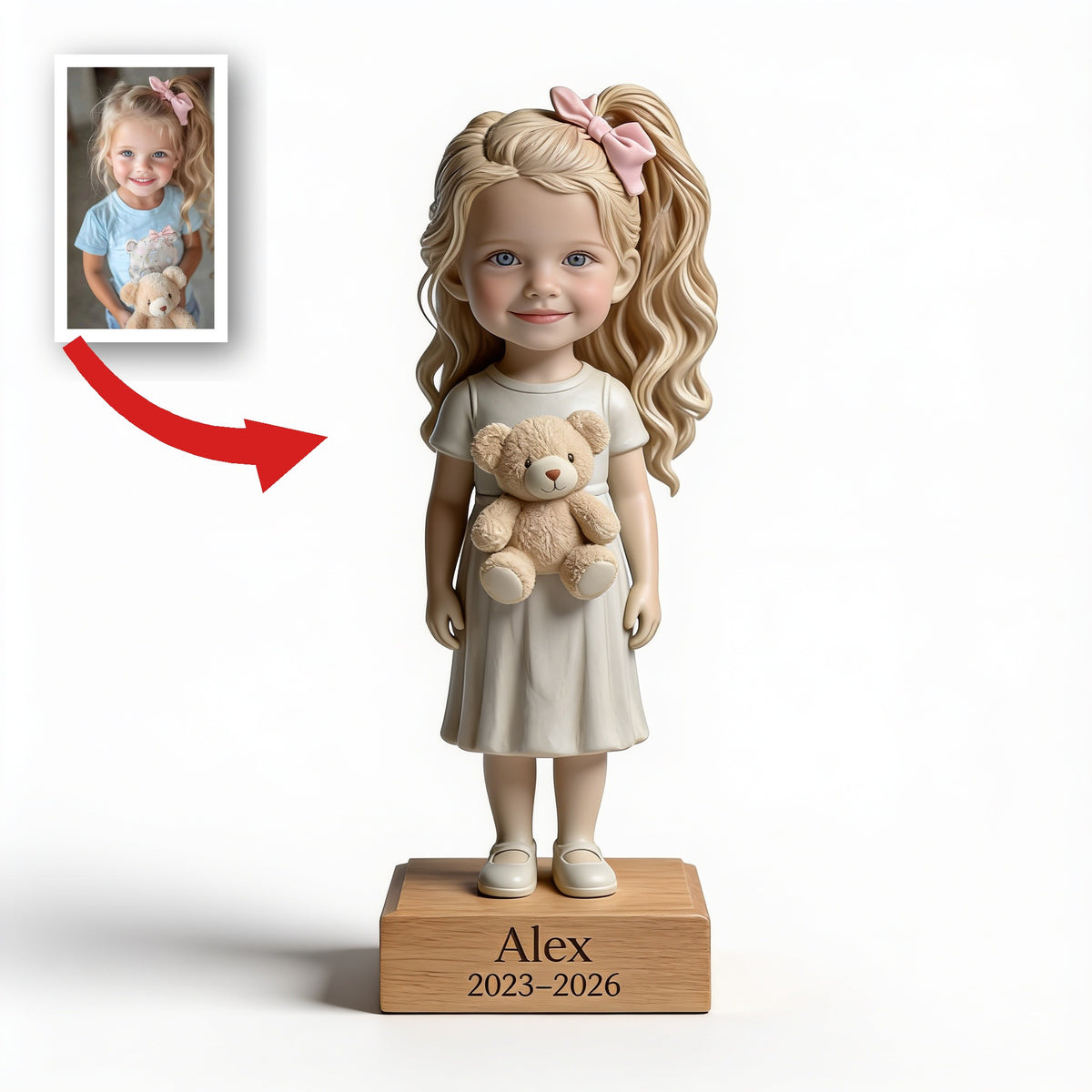 Personalized Custom Shaped Acrylic Plaque, Little Girl Memorial Keepsake Custom Child Photo Home Desk Decor Gift