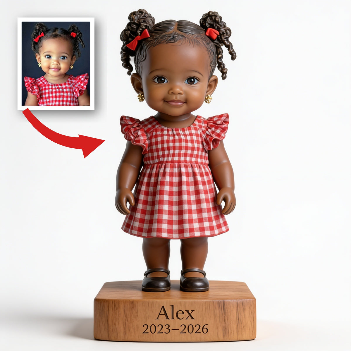 Custom Photo Personalized Toddler Latina Kid Shaped Acrylic Plaque, Sentimental Memory Keepsake Gift for Home Desk Display
