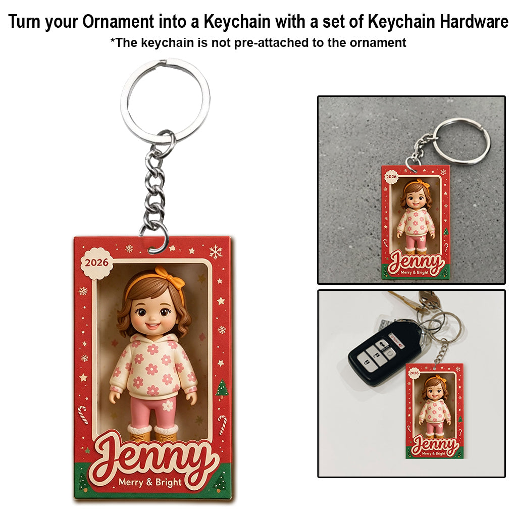 Personalized Cute Little Boy Custom Name 2026 Christmas Ornament Holiday Tree Keepsake Decoration Gift