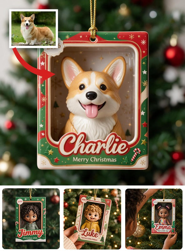 Cute Personalized Welsh Corgi 2026 Christmas Ornament Custom Pet Name Gift for Corgi Lovers Holiday Decor