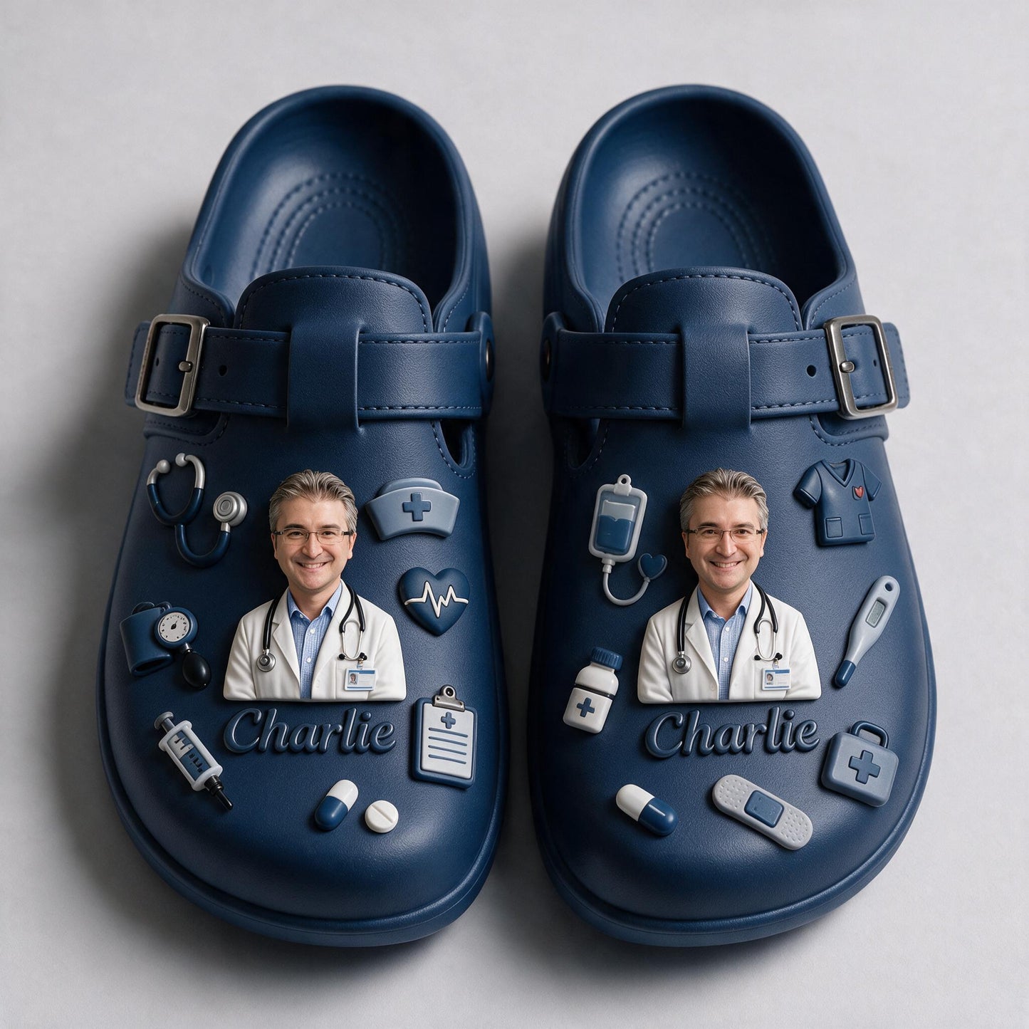 Personalized Latina Doctor Arch Support Clogs - Custom Medical Work Footwear, Perfect Gift for Physicians and Healthcare Workers