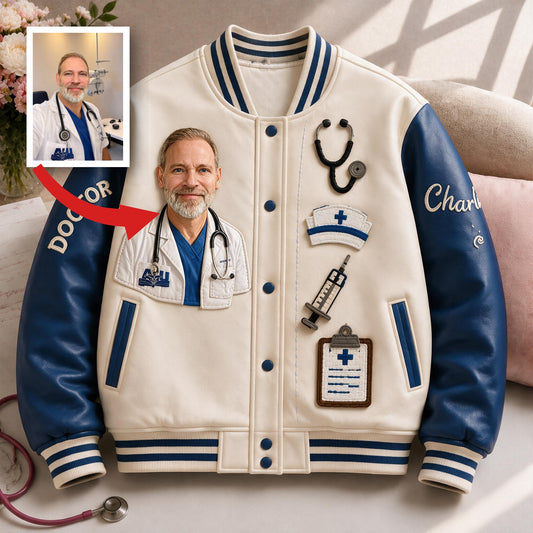 Veste Varsity Personnalisée pour Médecins | Cadeau Appréciatif pour Professionnels de la Santé