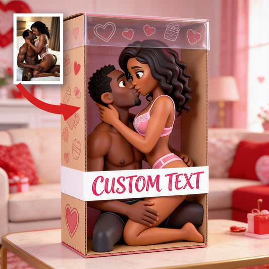 Plaque Acrylique Personnalisée Couple Noir Romantique | Cadeau Coquin pour Anniversaire de Partenaire