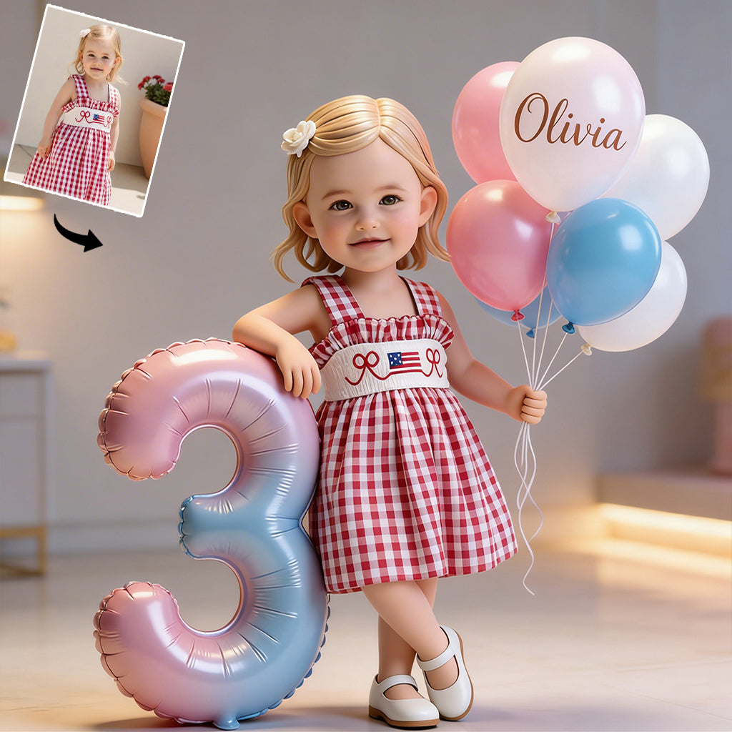Custom Personalized Birthday Acrylic Plaque - Elegant Adult Black Woman Portrait with Balloons & Custom Age Number, Unique Gift for Her