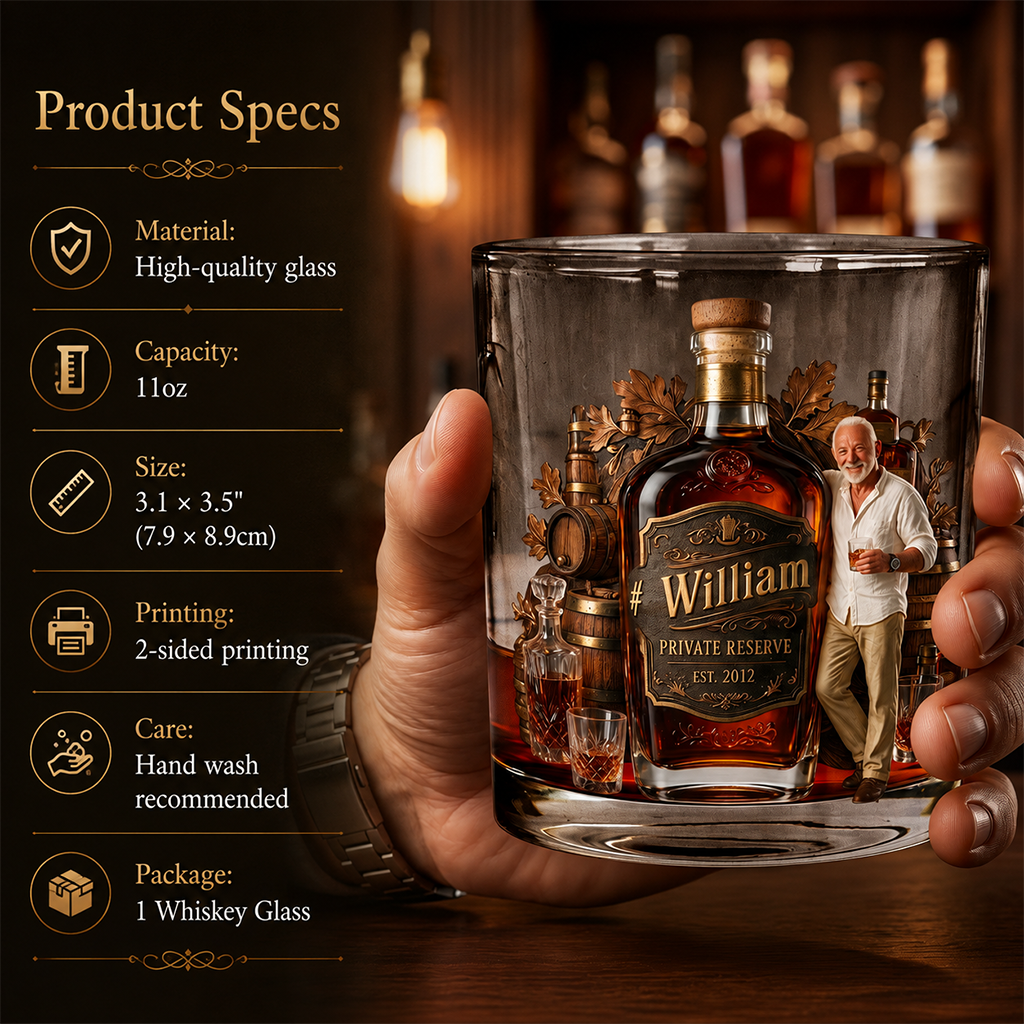 Personalized Older Whiskey Lover Whiskey Glass Bourbon Gift for Latina Men
