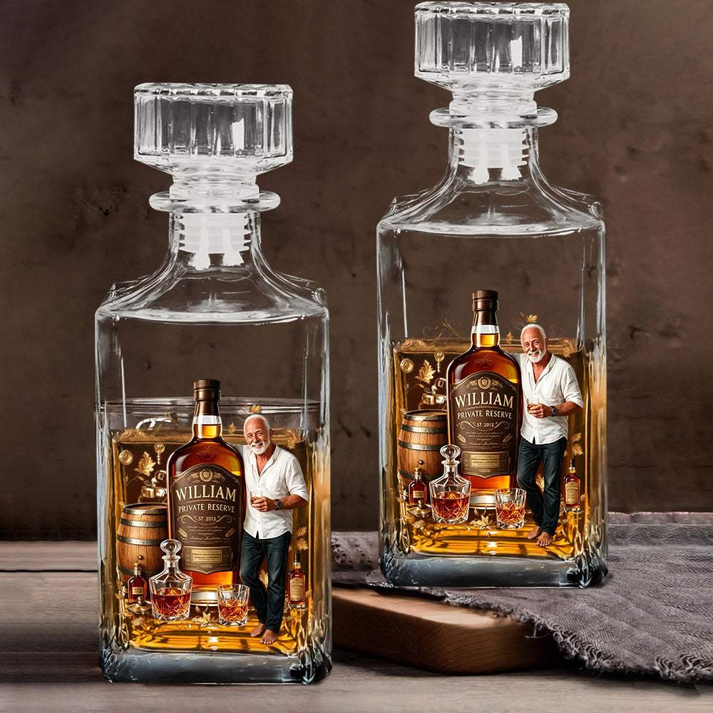 Personalized Casual Man Whiskey Glass Bourbon Lover Gift