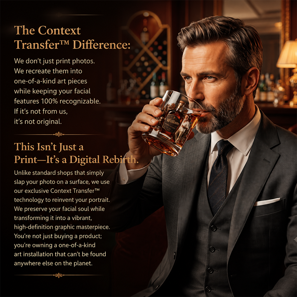 Personalized Casual Man Whiskey Glass Bourbon Lover Gift