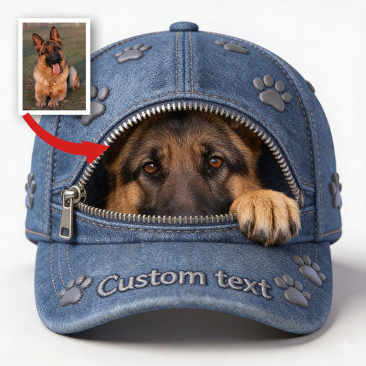 Custom Photo German Shepherd Classic Cap Dog Lover Gift