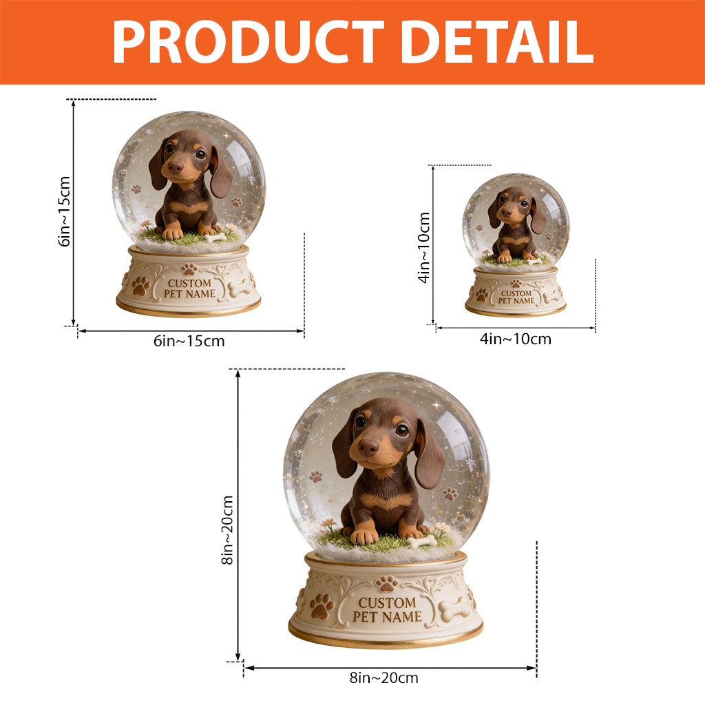 Personalized German Shepherd Acrylic Snow Globe Table Decor Dog Lover Gift