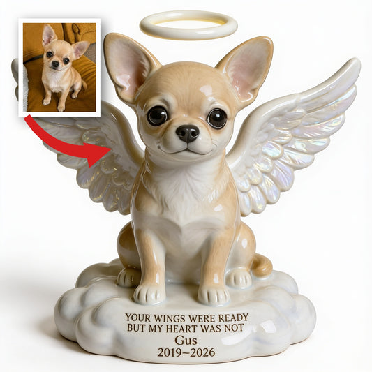 Custom Photo Angel Chihuahua Memorial Custom Shaped Acrylic Plaque Pet Loss Gift