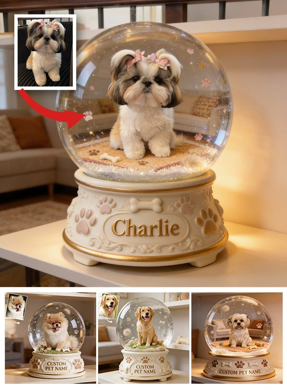 Personalized Fluffy Long Haired Shih Tzu Acrylic Table Plaque Dog Lover Gift